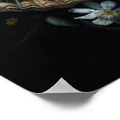 Gotische mot en bloemen Art Print Poster (Hoek)