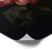 Gotische mot en bloemen Art Print Poster (Hoek)