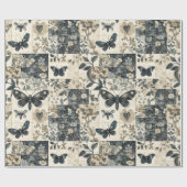  gotische mottencollage Halloween Cadeaupapier (Vlak)