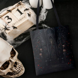 Gotische muur ontwerp tote bag