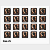 gotische muziek vierkante sticker (Vel)