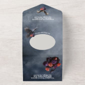 Gotische mystieke humeurige bloemenbruiloft all in one uitnodiging (Buitenkant)