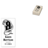 Gotische Mystieke Magische Draak Ex Libris Boek Rubberstempel (Gestempeld)