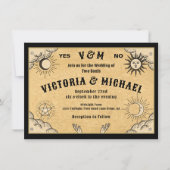 Gotische Mystieke Spirit Board Halloween Bruiloft Kaart (Voorkant)