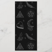 Gotische Mystieke Spirit Board Halloween Bruiloft Menu (Achterkant)
