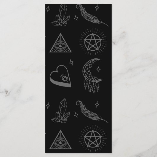 Gotische Mystieke Spirit Board Halloween Bruiloft Menu (Achterkant)