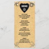 Gotische Mystieke Spirit Board Halloween Bruiloft Menu (Voorkant)