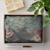 Gotische Mythologische Nymph Fantasy Dragon Collag Tissuepapier (Geschenk)