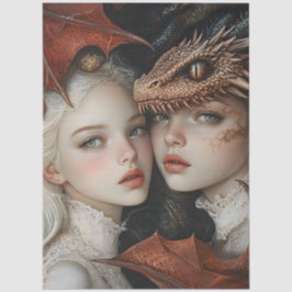 Gotische Mythologische Nymph Fantasy Dragon Tissuepapier