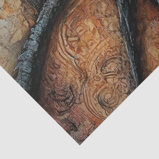 Gotische Mythologische Nymph Fantasy Dragon Tissuepapier (Detail)