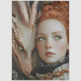 Gotische Mythologische Nymph Fantasy Dragon Tissuepapier