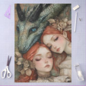 Gotische Mythologische Nymph Fantasy Dragon Tissuepapier (Craft)