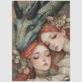 Gotische Mythologische Nymph Fantasy Dragon Tissuepapier