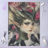 Gotische Mythologische Nymph Fantasy Dragon Tissuepapier (Craft)