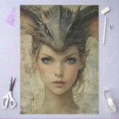 Gotische Mythologische Nymph Fantasy Dragon Tissuepapier (Craft)