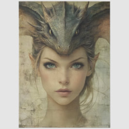 Gotische Mythologische Nymph Fantasy Dragon Tissuepapier