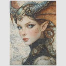 Gotische Mythologische Nymph Fantasy Dragon Tissuepapier