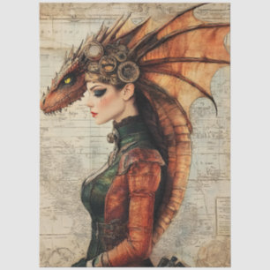 Gotische Mythologische Nymph Fantasy Dragon Tissuepapier
