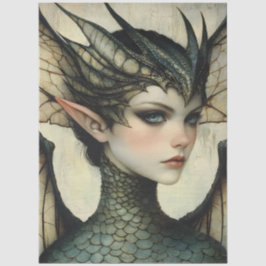 Gotische Mythologische Nymph Fantasy Dragon Tissuepapier