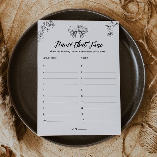 Gotische naam die Tune Halloween Vrijgezellenfeest Kaart