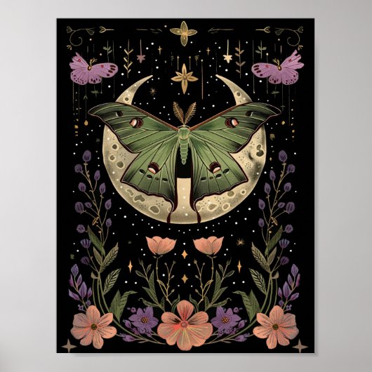 Gotische nachthelling illustratie poster (Voorkant)