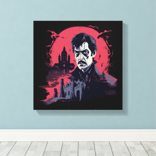 Gotische nachtmerrie canvas afdruk (Insitu (Houten vloer))