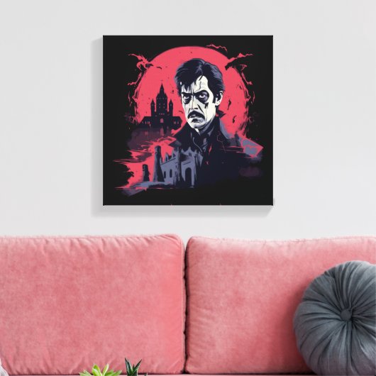 Gotische nachtmerrie canvas afdruk (Insitu (Woonkamer))