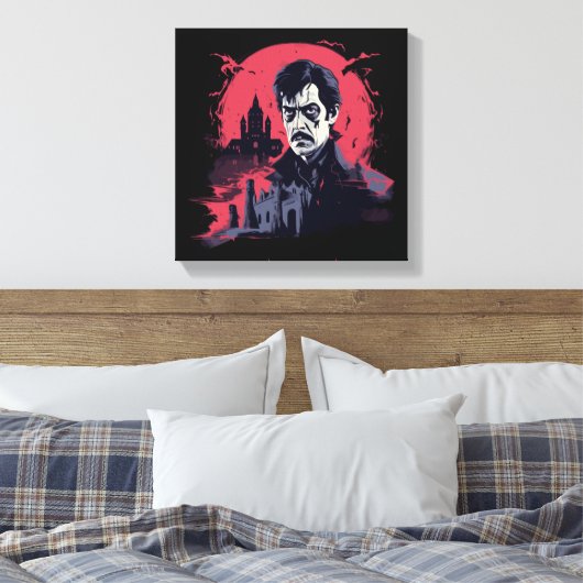 Gotische nachtmerrie canvas afdruk (Insitu (Slaapkamer))