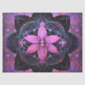 Gotische Neon Roze Bloem Decoupage Tissuepapier (Voorkant)