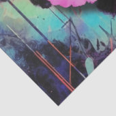 Gotische Neon Roze Roze Roze Schedel Decoupage Tissuepapier (Detail)