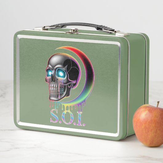 Gotische neon schedel (In situ)