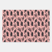 Gotische Occulte Roze Cemetery rozen Inpakpapier Vel (Voorkant 3)
