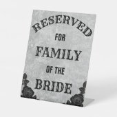 Gotische,  of Halloween bruiloft gereserveerd Reclamebord Met Voetstuk (Voorkant)