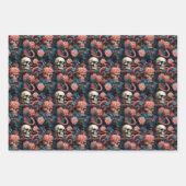 Gotische onderwater octopus tentakels en schedels inpakpapier vel (Voorkant 3)