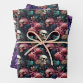 Gotische onderwater octopus tentakels en schedels inpakpapier vel (In situ)