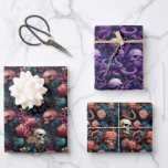 Gotische onderwater octopus tentakels en schedels inpakpapier vel<br><div class="desc">Gotische Kerstschedels in de tentakelarmen van een kraken, rustend op de oceaanbodem | Gotische onderwater octopus tentakels en schedels inpakpapier vellen roepen alle gotische ghoul-liefhebbers onderwater liefhebbers! Duik in de duistere kant van het vakantieseizoen met ons Gotische Onderwaterschedels Wrapping Paper collectie. Kies uit drie verschillende design in deze donkere zijselectie....</div>