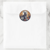 Gotische opstanding ronde sticker (Tas)