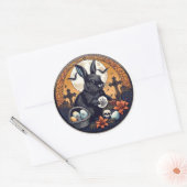 Gotische opstanding ronde sticker (Envelop)