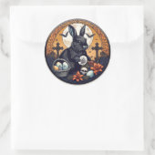 Gotische opstanding ronde sticker (Tas)