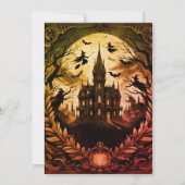 Gotische oude Victoriaans  Halloween Party Kaart (Achterkant)