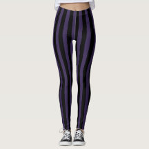 Gotische outcast, paarse en zwarte streep Leggings