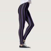Gotische outcast, paarse en zwarte streep Leggings (Rechts)
