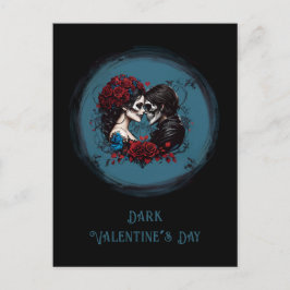 Gotische Paar Liefhebbers Valentijnsdag Vakantie Briefkaart