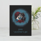 Gotische Paar Liefhebbers Valentijnsdag Vakantie Kaart (Staand voorkant)