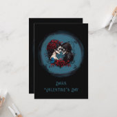 Gotische Paar Liefhebbers Valentijnsdag Vakantie Kaart (Voorkant / Achterkant in situ)