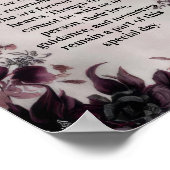 Gotische Paarse Bloem Bruiloft Poster (Hoek)