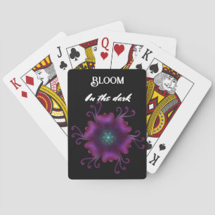 Gotische paarse bloem donkere bloem botanisch pokerkaarten