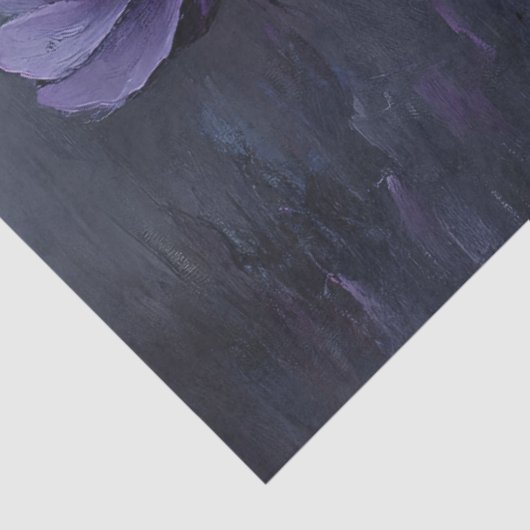 Gotische Paarse Bloemen Schilderen Decoupage Tissuepapier (Detail)