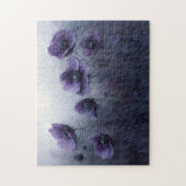 Gotische paarse bloemen schilderen legpuzzel (Verticaal)