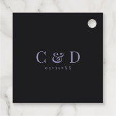 Gotische Paarse Bloemen Spiderweb Dank u Bedankjes Labels (Achterkant)